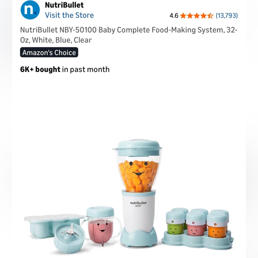 NutriBullet Baby Food-Making System - White and Blue
